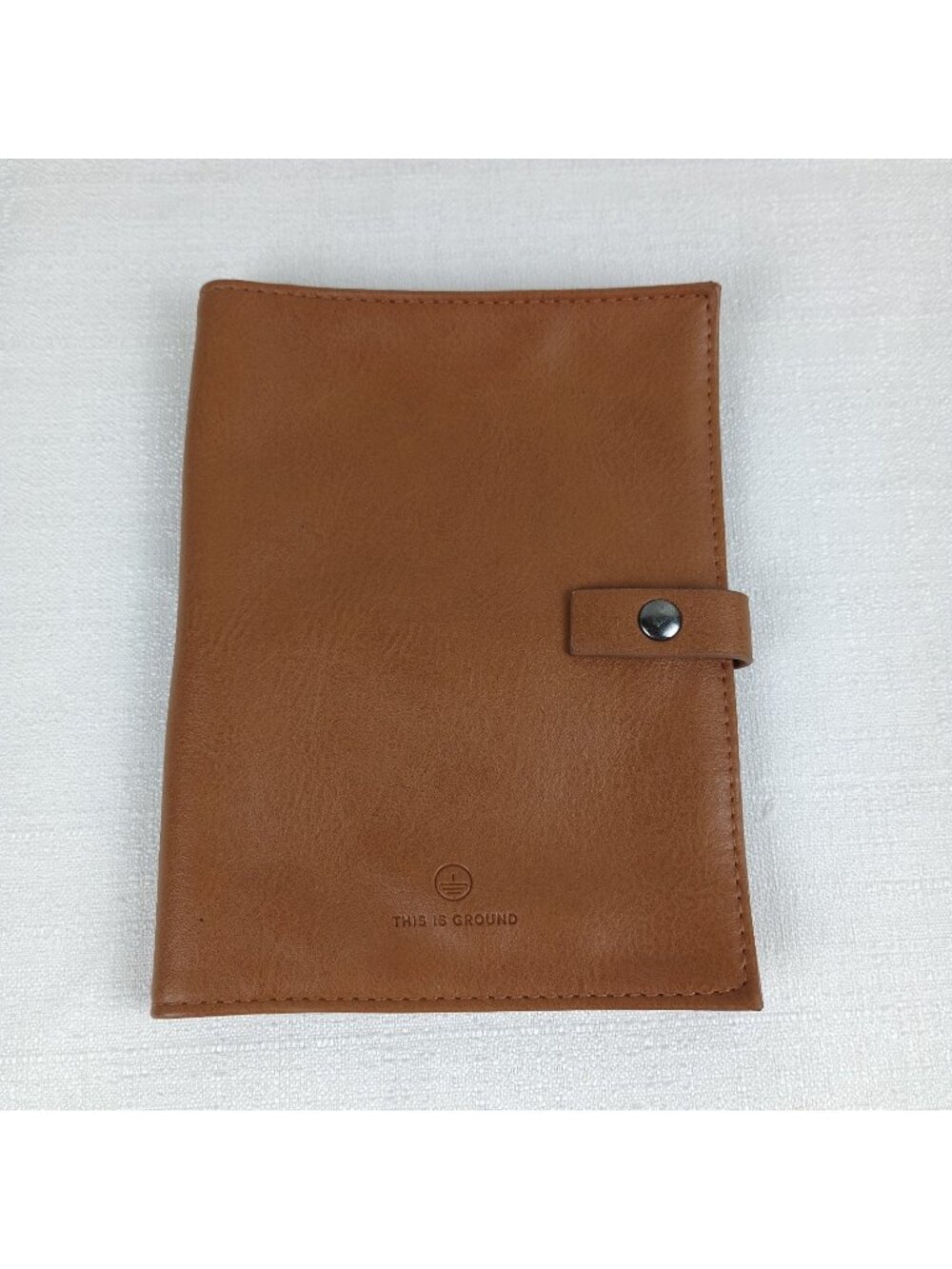 American Airlines This Is Ground Leather Travel Document Case brown snap pouch